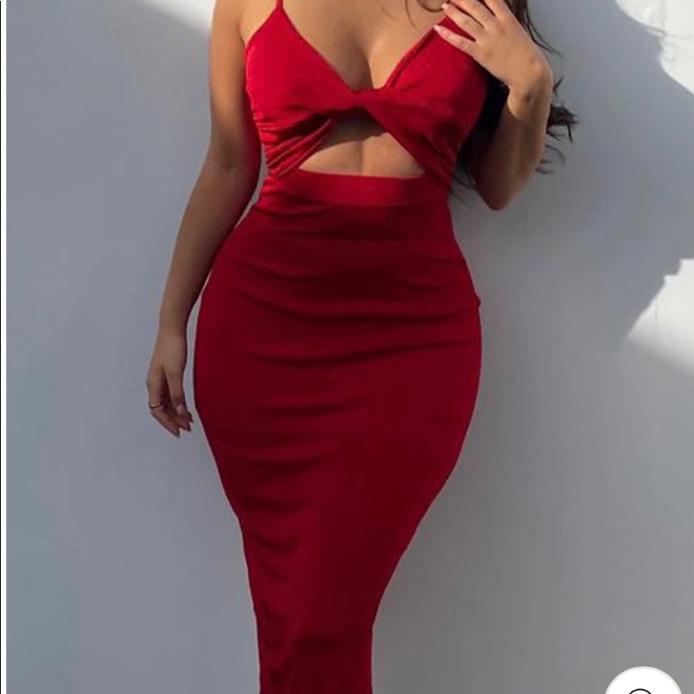 Jaus ( Runway) Red cut out dress
